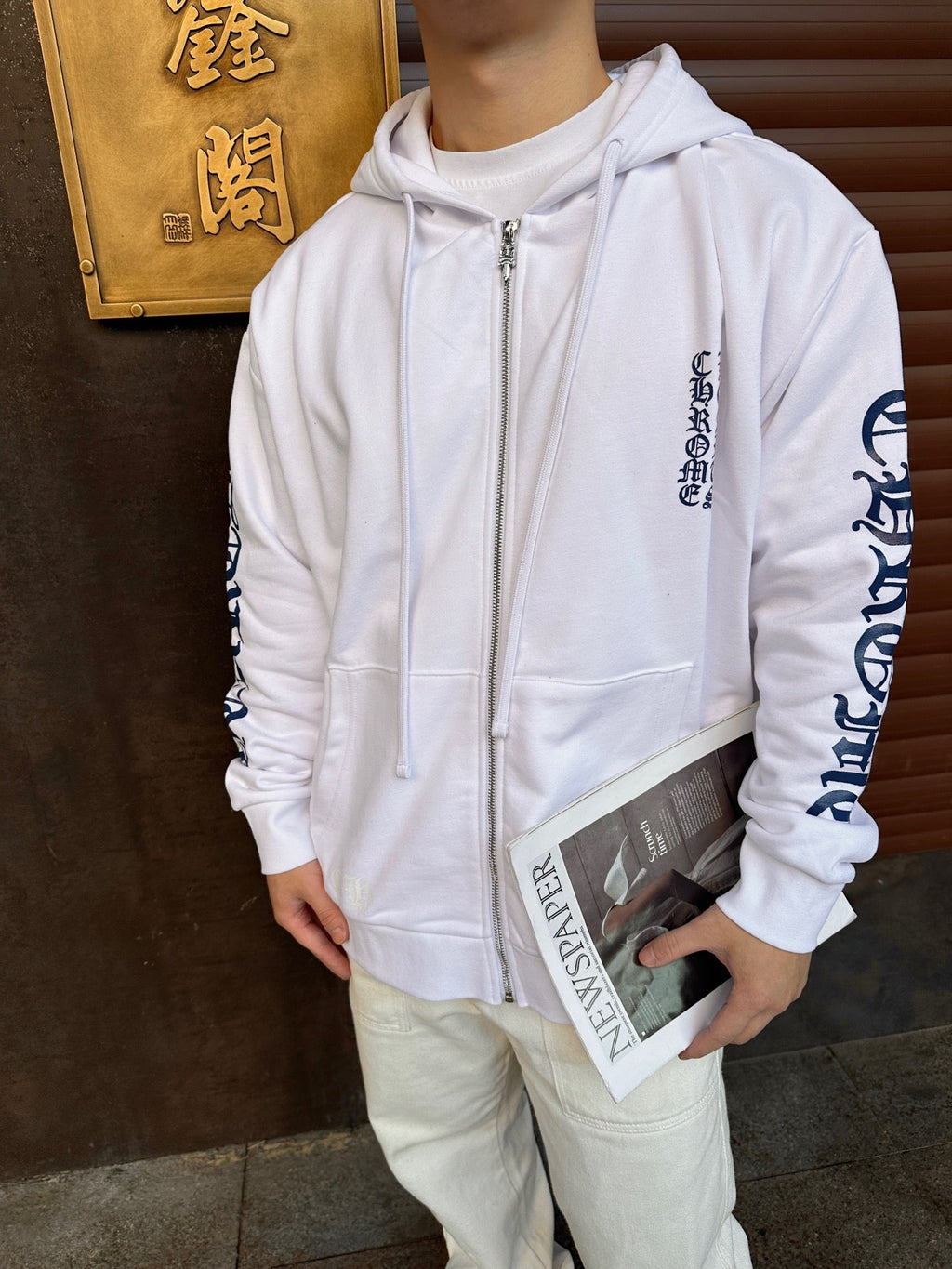 2026 New GS Letter Print Zip-Up Jacket (CC910-B50)