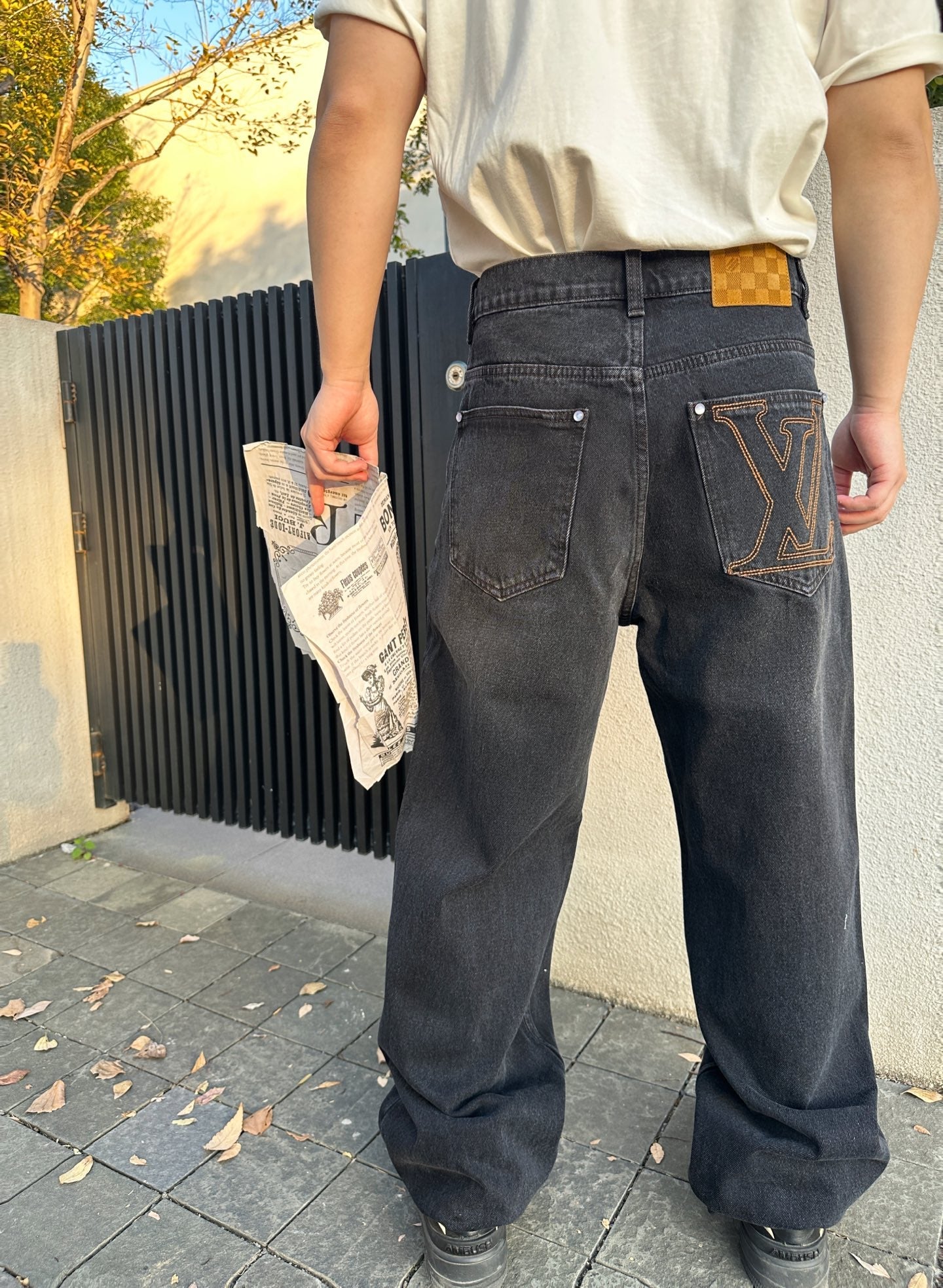 2026 New GS Logo Embroidered Denim Trousers (BB753-B55)