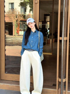 2026 New GS Colour Embroidered Denim Shirt (CC913-B40)