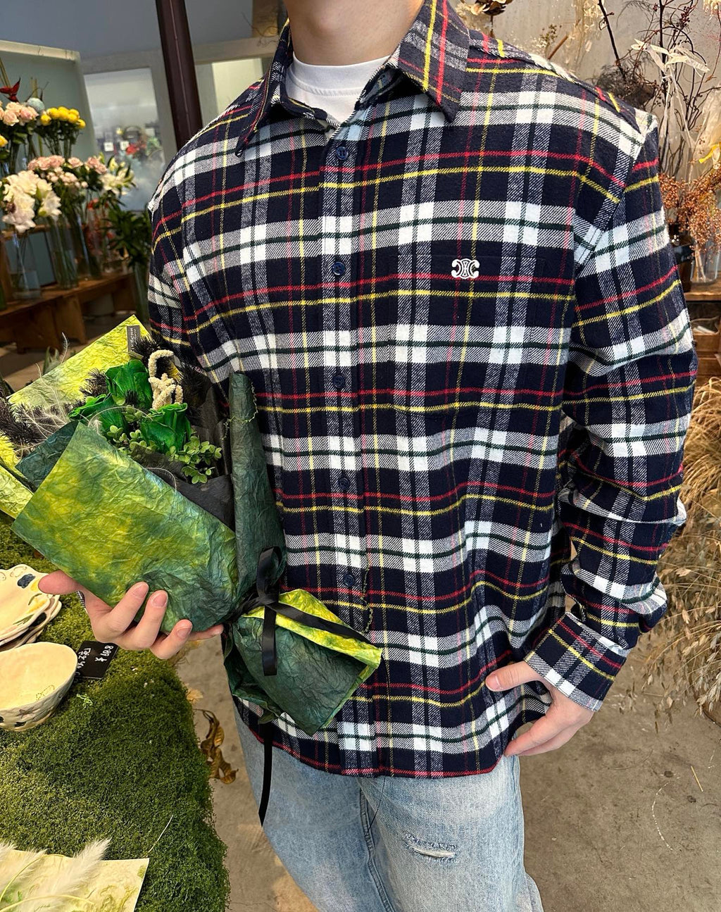 2026 New GS Logo Check Shirt (BB742-B40)