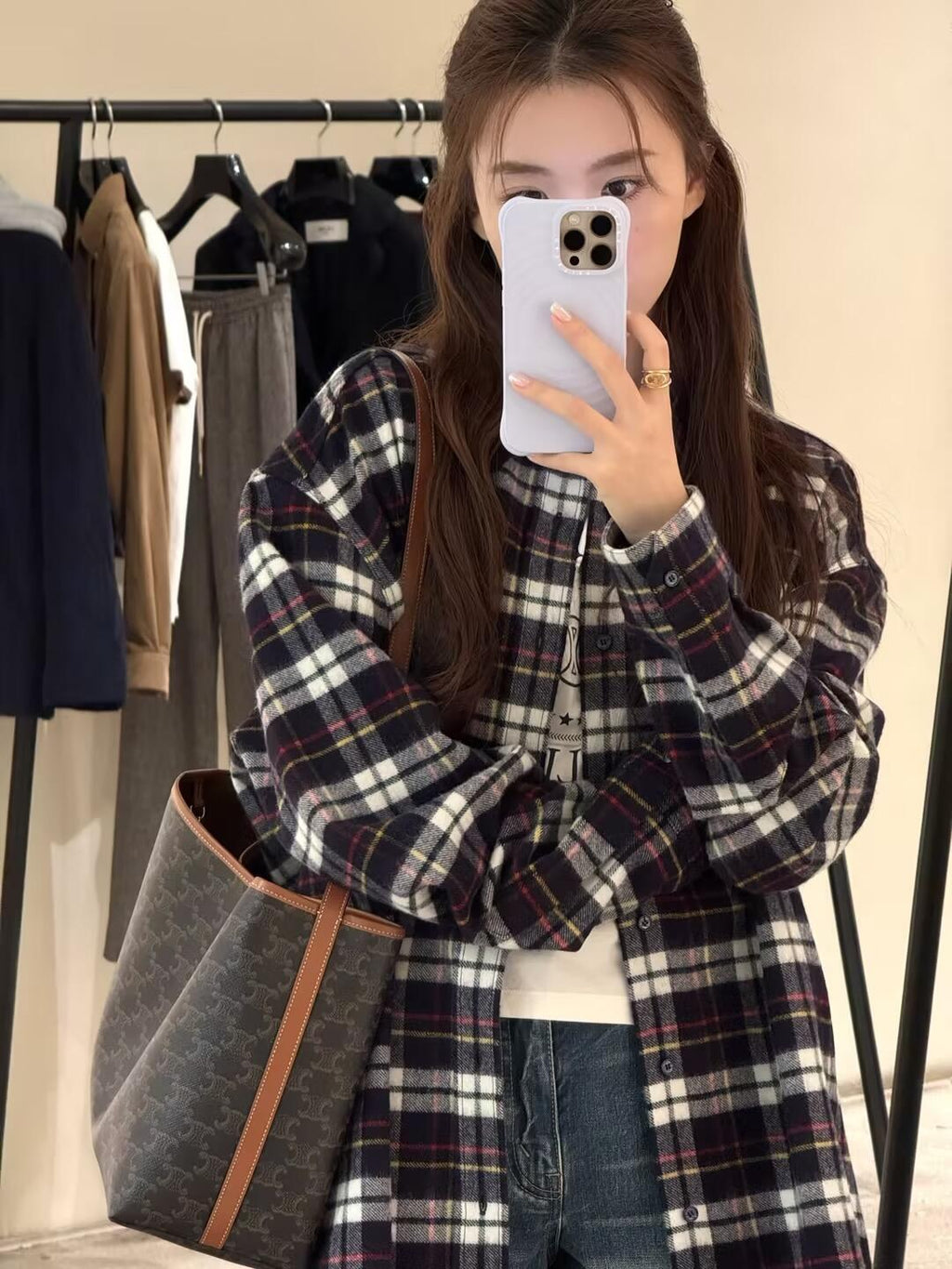 2026 New GS Logo Check Shirt (BB742-B40)