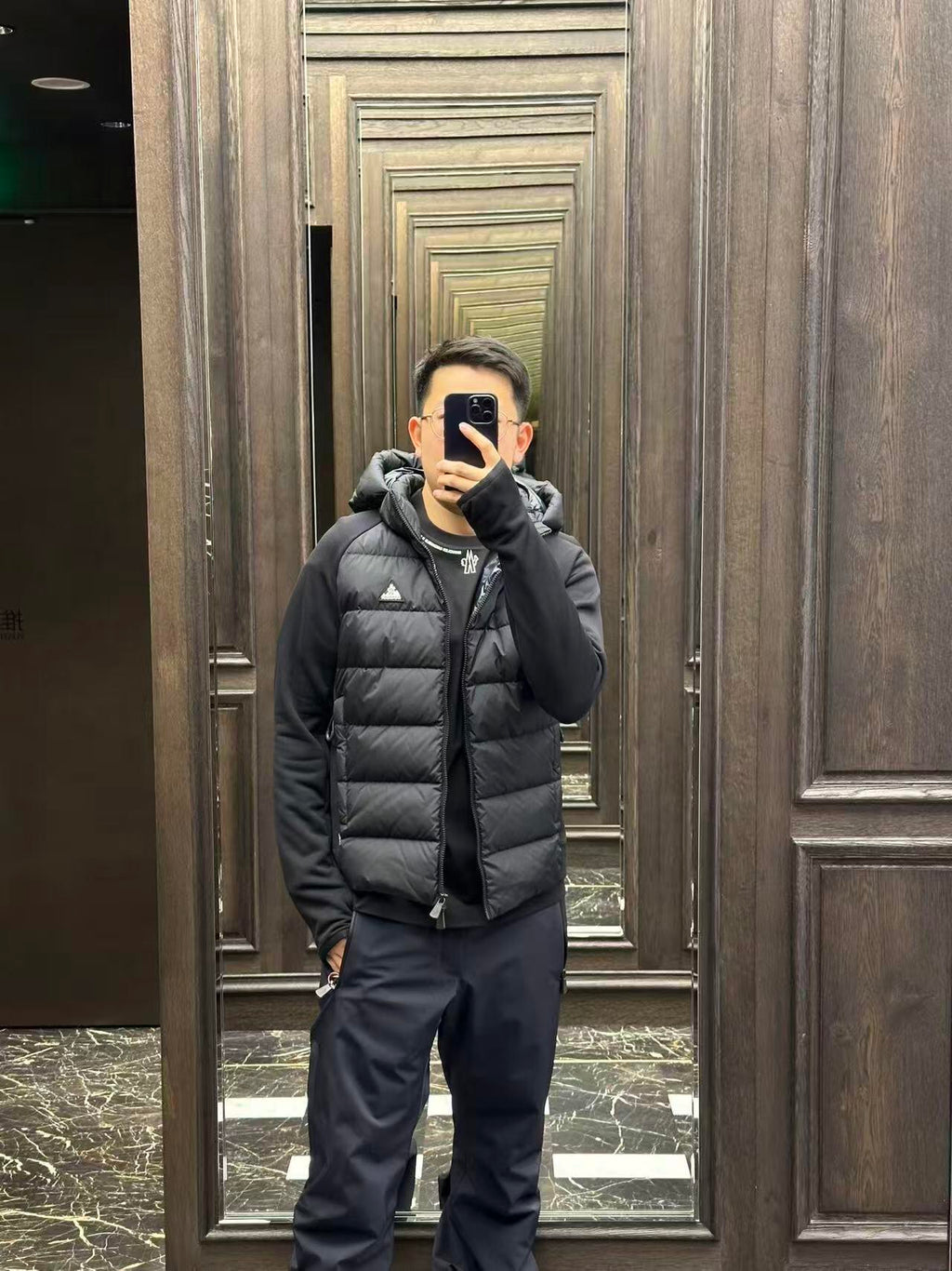 2026 New GS Logo Woven Patchwork Down Jacket (25378-D10)