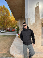 2026 New GS Logo Woven Patchwork Down Jacket (25378-D10)