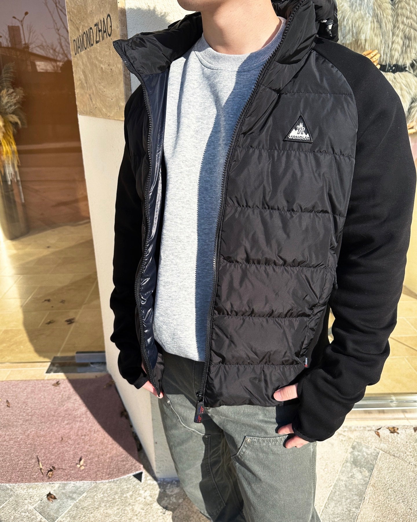 2026 New GS Logo Woven Patchwork Down Jacket (25378-D10)