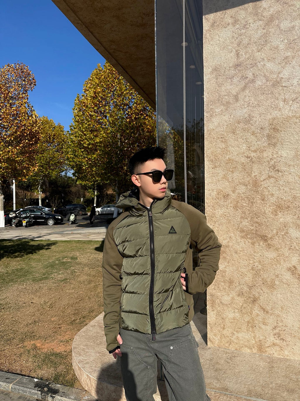 2026 New GS Logo Woven Patchwork Down Jacket (25378-D10)