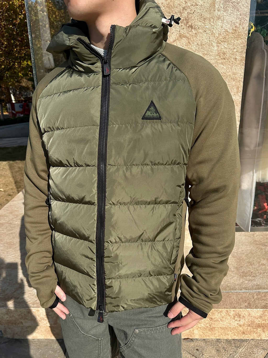 2026 New GS Logo Woven Patchwork Down Jacket (25378-D10)