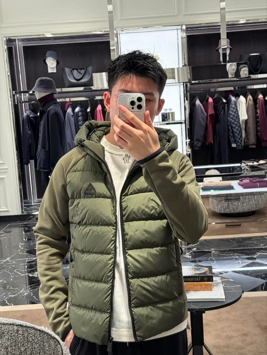 2026 New GS Logo Woven Patchwork Down Jacket (25378-D10)