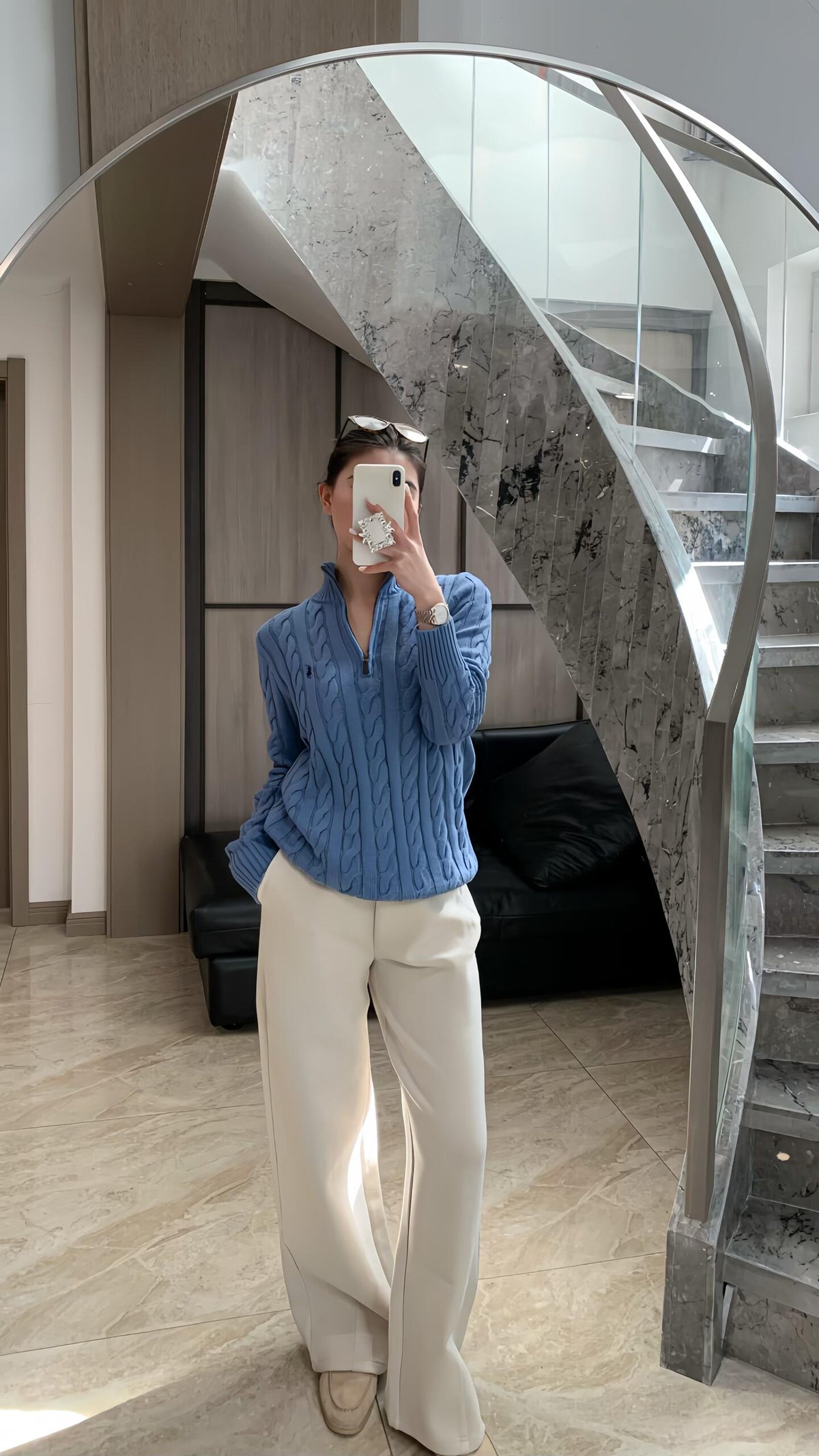 2026 New GS Decorative Knot Zip Knit Sweater (CC919-B30)