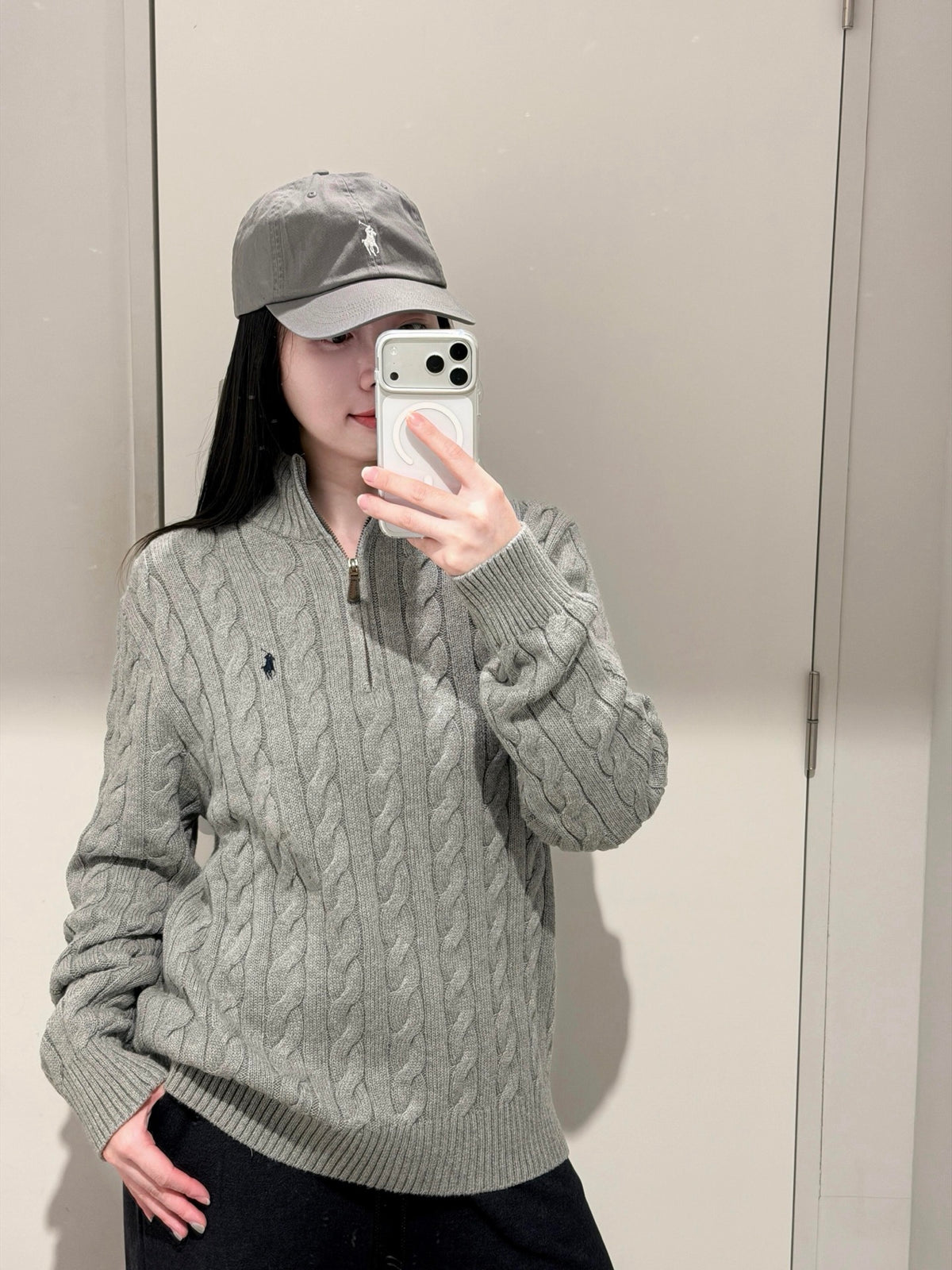 2026 New GS Decorative Knot Zip Knit Sweater (CC919-B30)