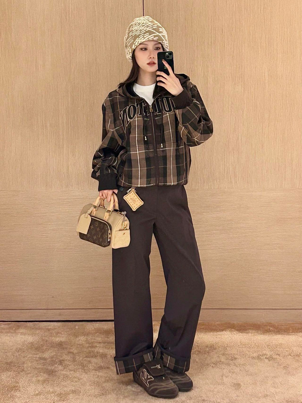 2026 New GS Logo Checked Casual Trousers (BB745-B50)