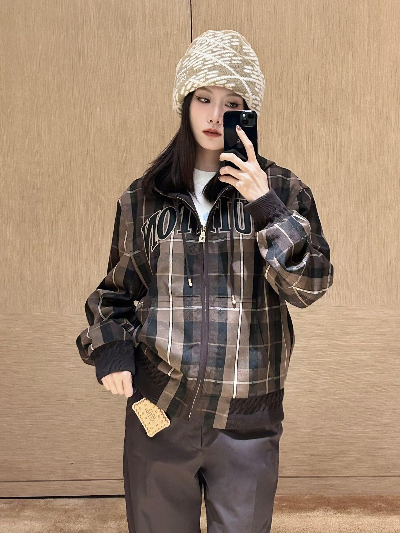 2026 New GS Logo Jacquard Hooded Jacket (25386-C10)