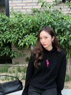 2026 New GS Embroidered Cowl-Neck Cable-Knit Jumper (CC921-B60)