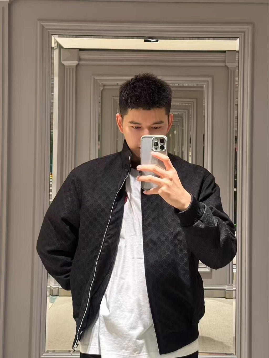 2026 New GS Full-Print GG Jacquard Cotton Jacket (BB731-C00)