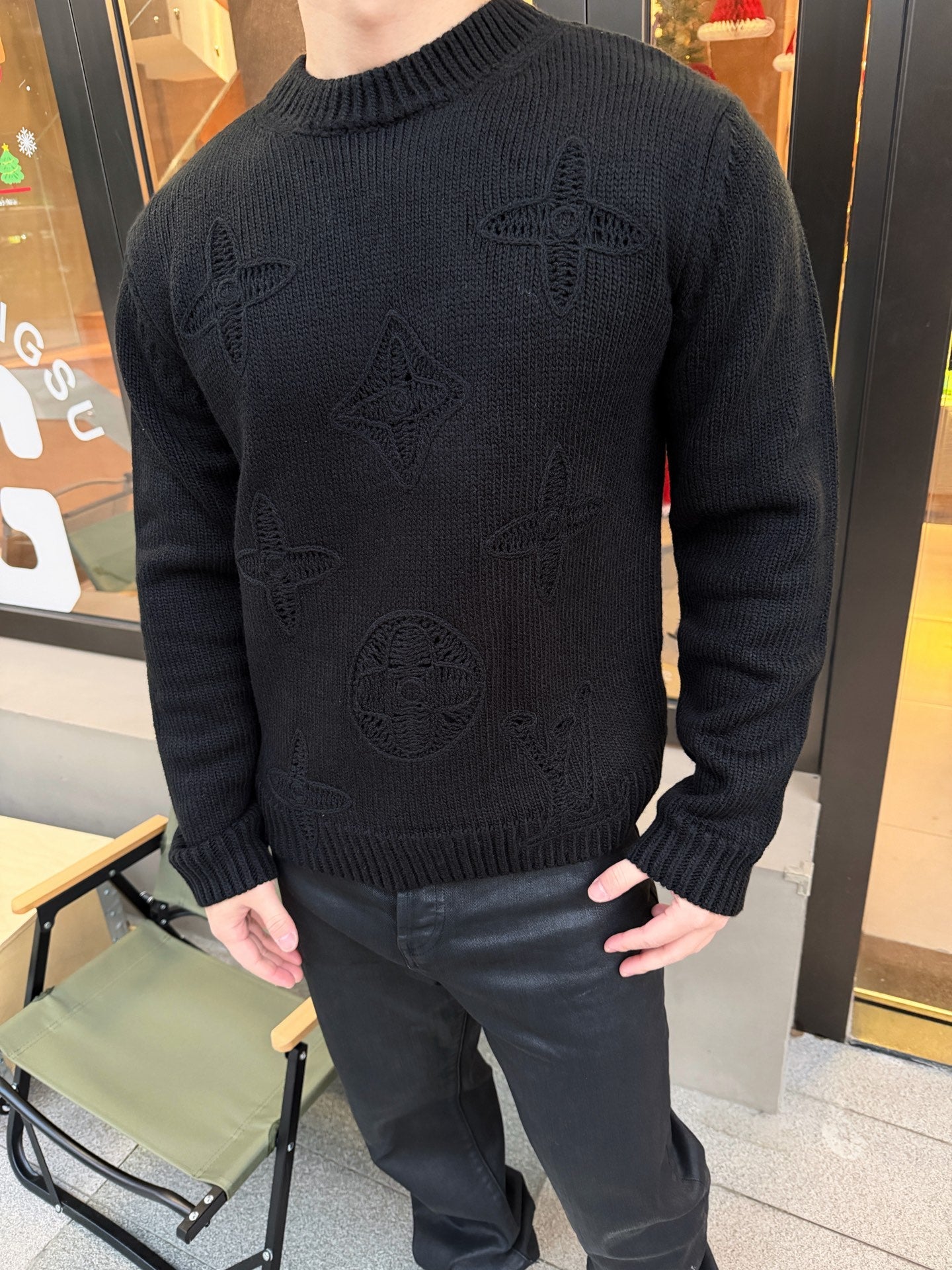 2026 New Arrival: GS Letter Cut-out Crochet Jumper (25400-B45)