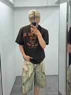 2026 New GS Distressed Logo Short-Sleeve Shirt (CC923-A35)