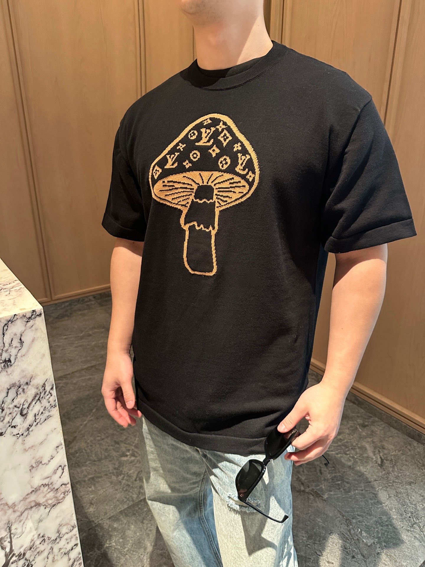 2026 New GS Mushroom Embroidered Logo Short-Sleeved Shirt (AA547-A65)