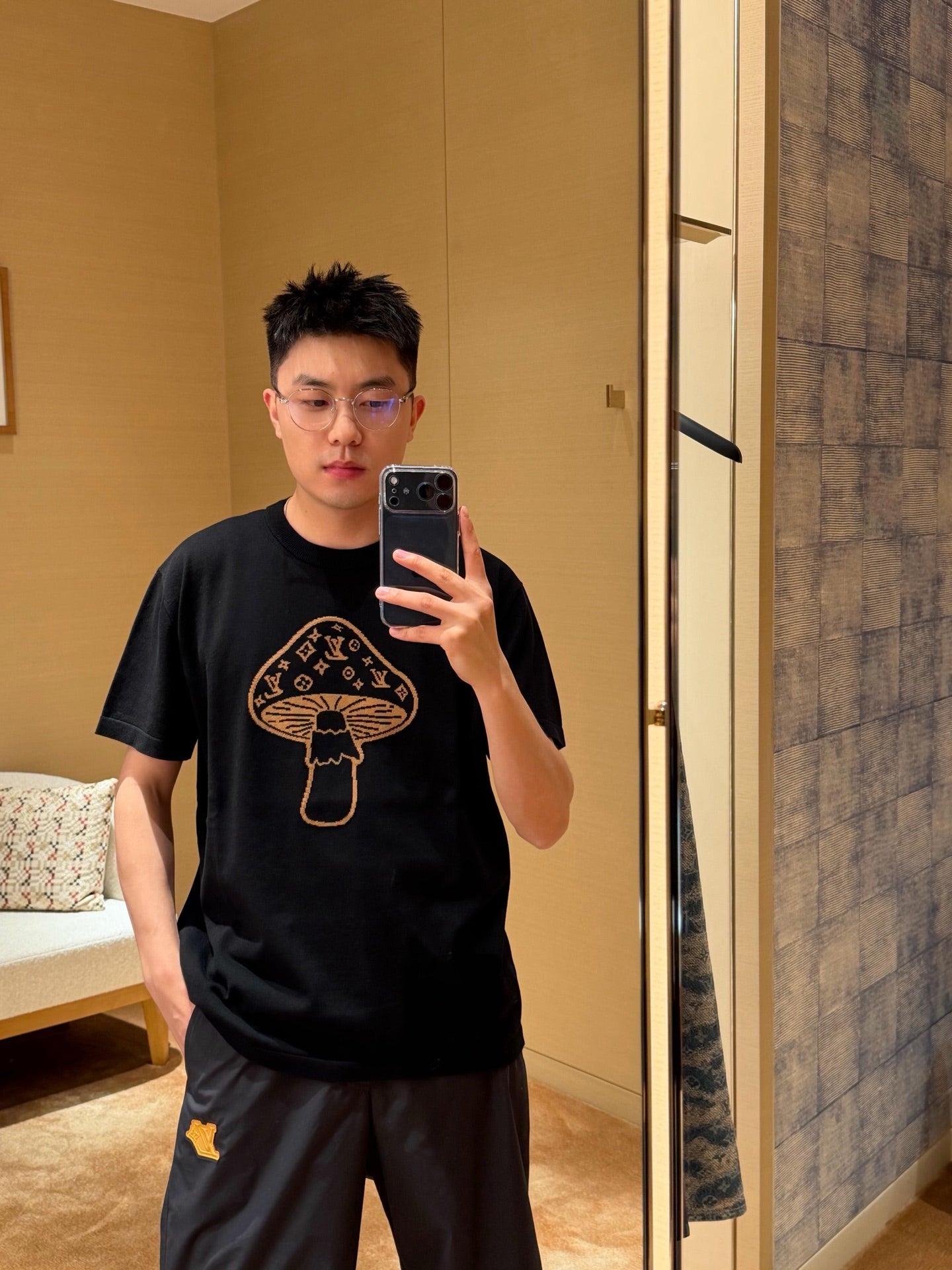 2026 New GS Mushroom Embroidered Logo Short-Sleeved Shirt (AA547-A65)