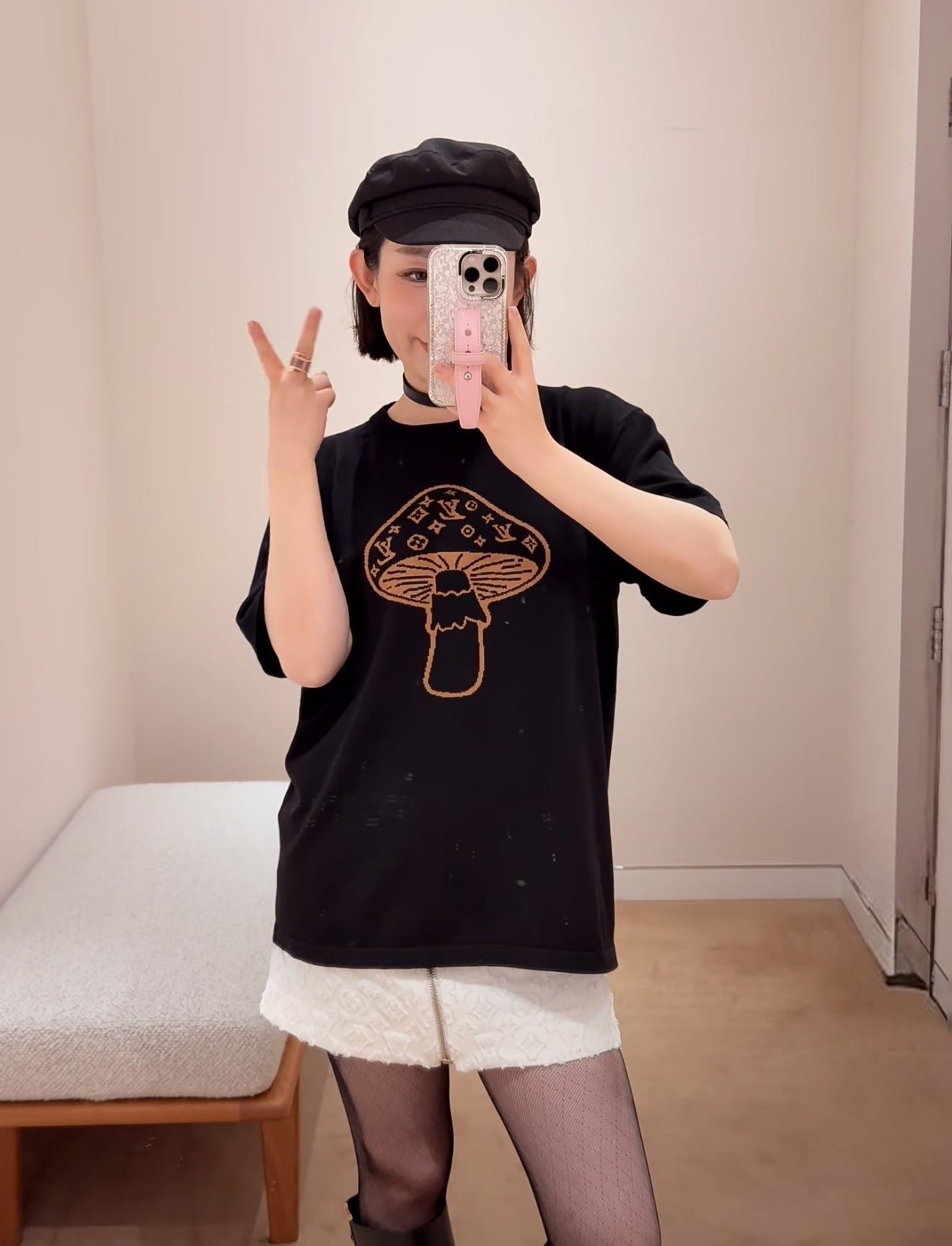 2026 New GS Mushroom Embroidered Logo Short-Sleeved Shirt (AA547-A65)