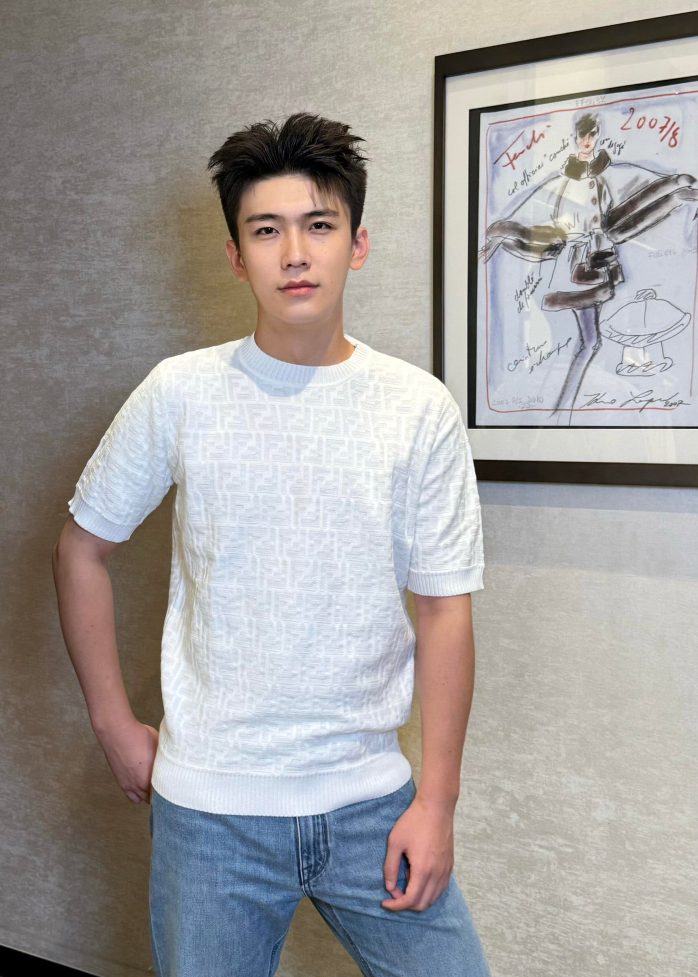 2026 New GS All-Over Print Knit Short-Sleeved Top (AA501-A65)