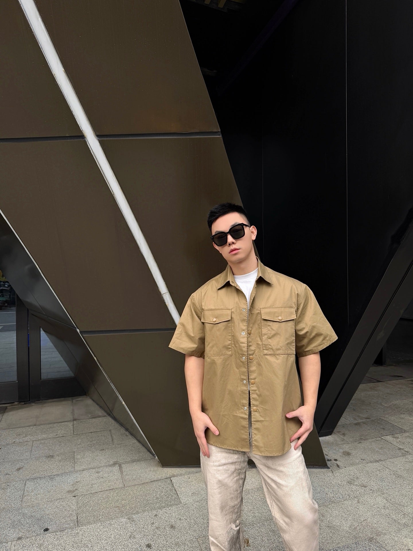 2026 New GS Logo Pocket Short-Sleeve Shirt (AA550-A80)