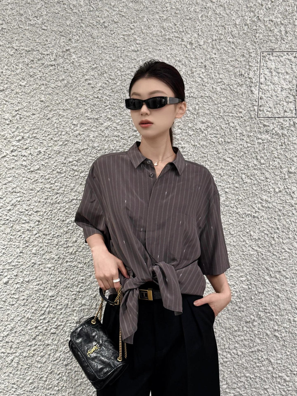 2026 New GS  Logo Jacquard Short-Sleeve Shirt (AA549-A80)