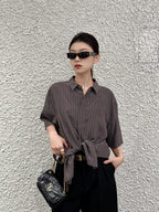 2026 New GS  Logo Jacquard Short-Sleeve Shirt (AA549-A80)