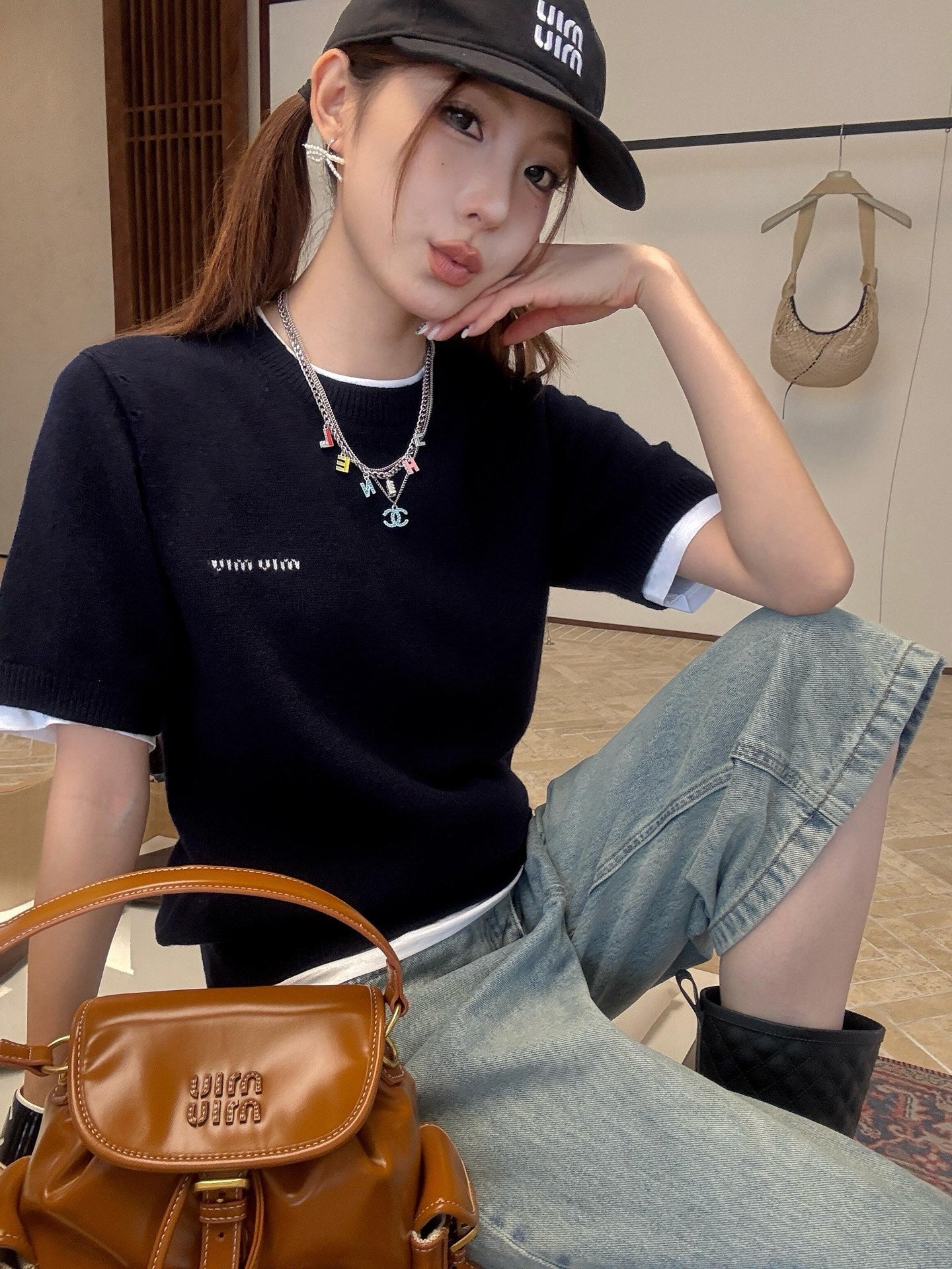 2026 New Style GS Faux Two-Piece Patchwork Sweater (CC936-A70)