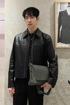 2026 New GS Checkerboard Pattern Leather Jacket (BB785-C80)