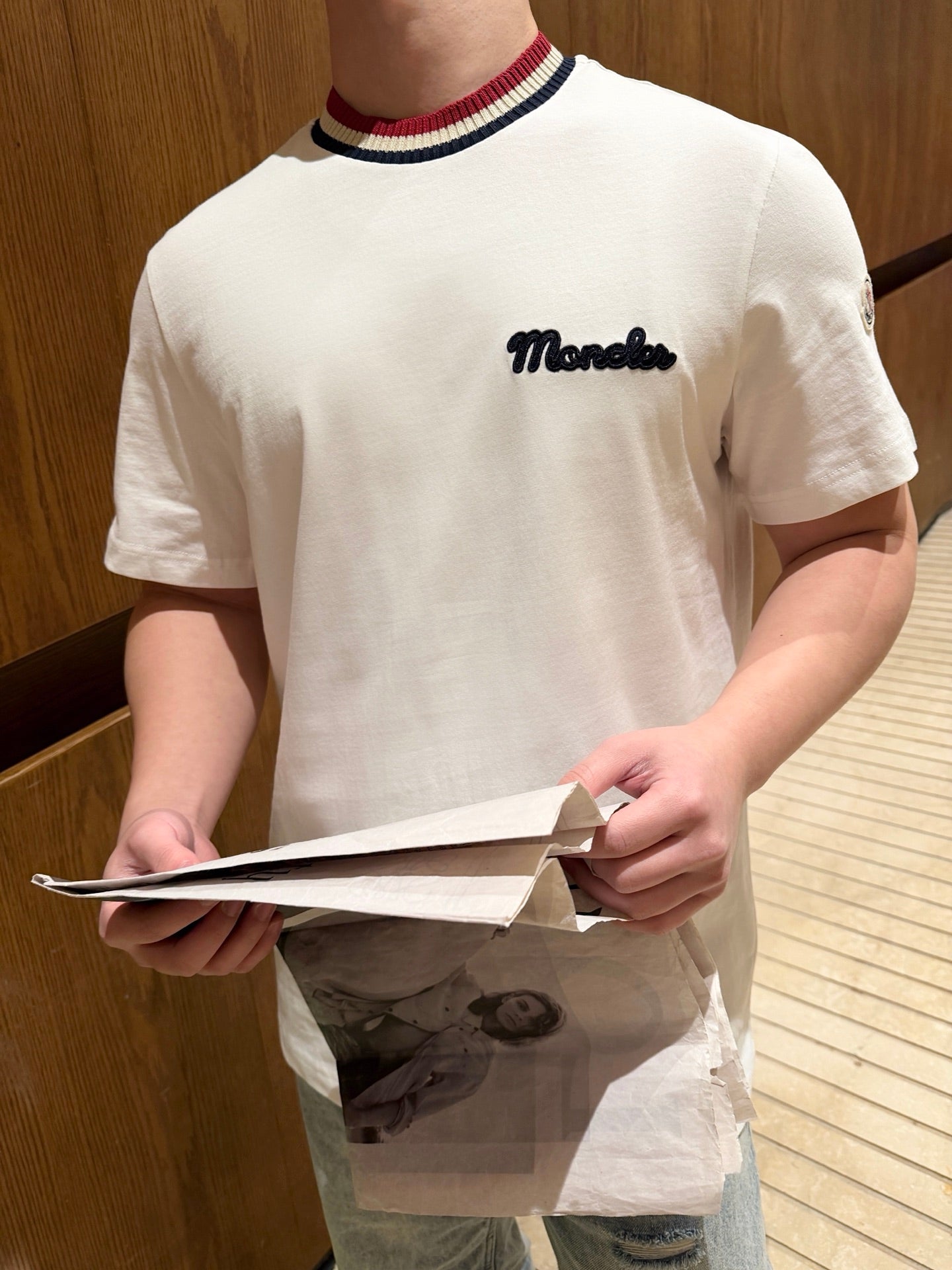 2026 New GS Knit Collar Logo Short Sleeve (AA538-A15)