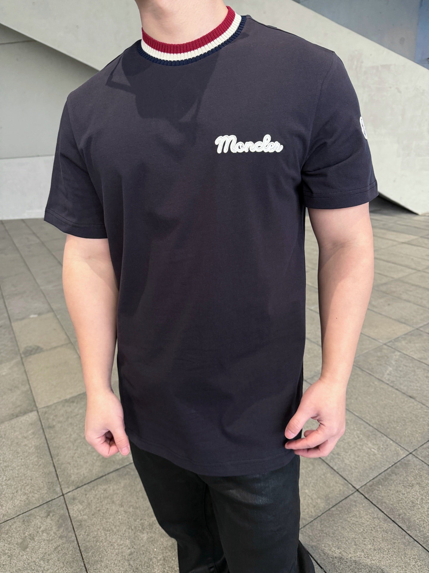 2026 New GS Knit Collar Logo Short Sleeve (AA538-A15)