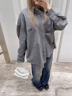 2026 New GS Logo Tartan Button-Down Shirt (CC941-B50)