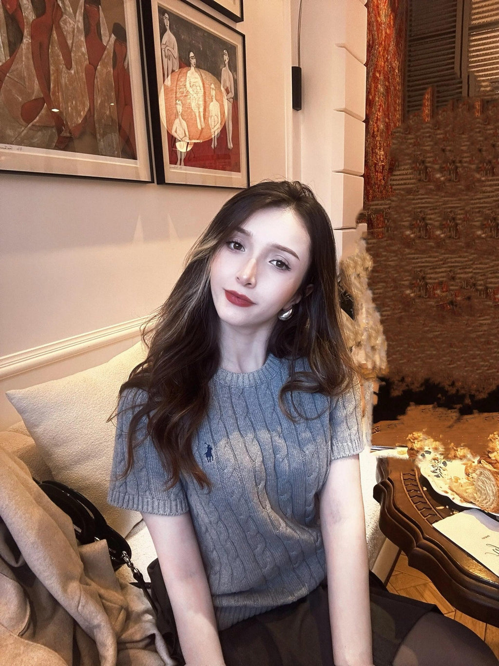 2026 New GS Cable-Knit Short-Sleeve Sweater (CC938-A50)