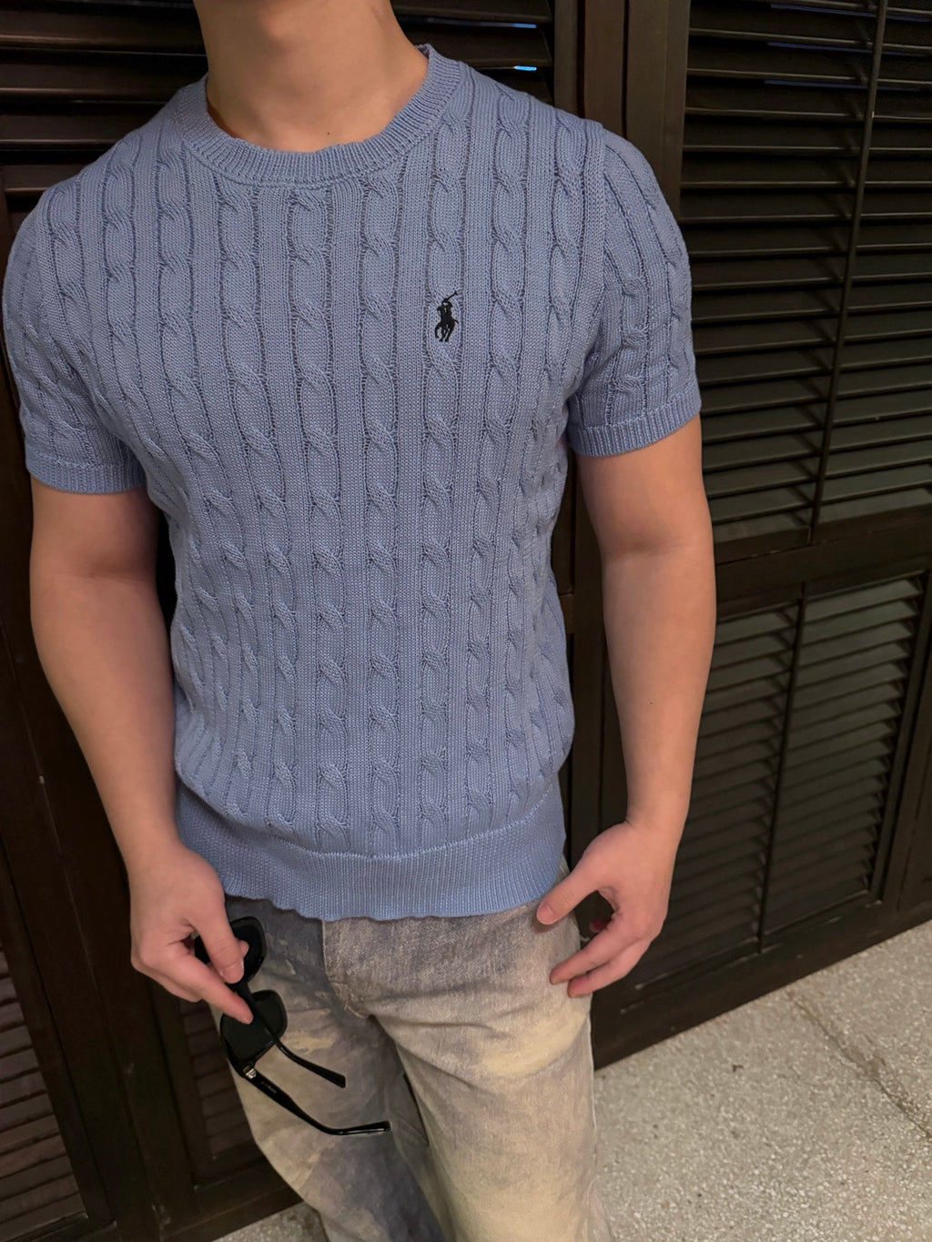 2026 New GS Cable-Knit Short-Sleeve Sweater (CC938-A50)