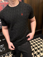 2026 New GS Cable-Knit Short-Sleeve Sweater (CC938-A50)