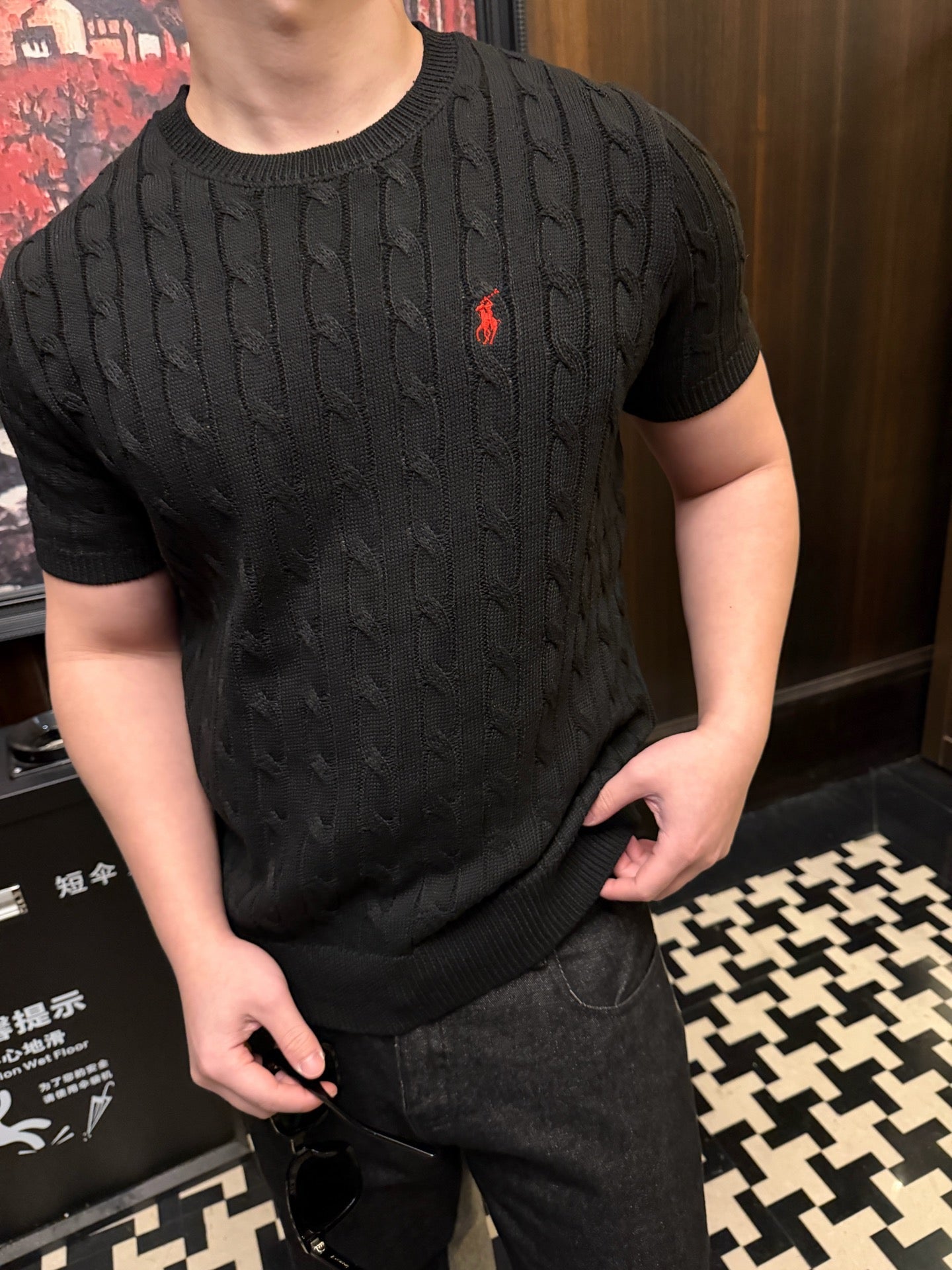 2026 New GS Cable-Knit Short-Sleeve Sweater (CC938-A50)