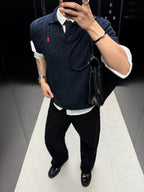 2026 New GS Cable-Knit Polo Neck Sweater (CC945-A60)