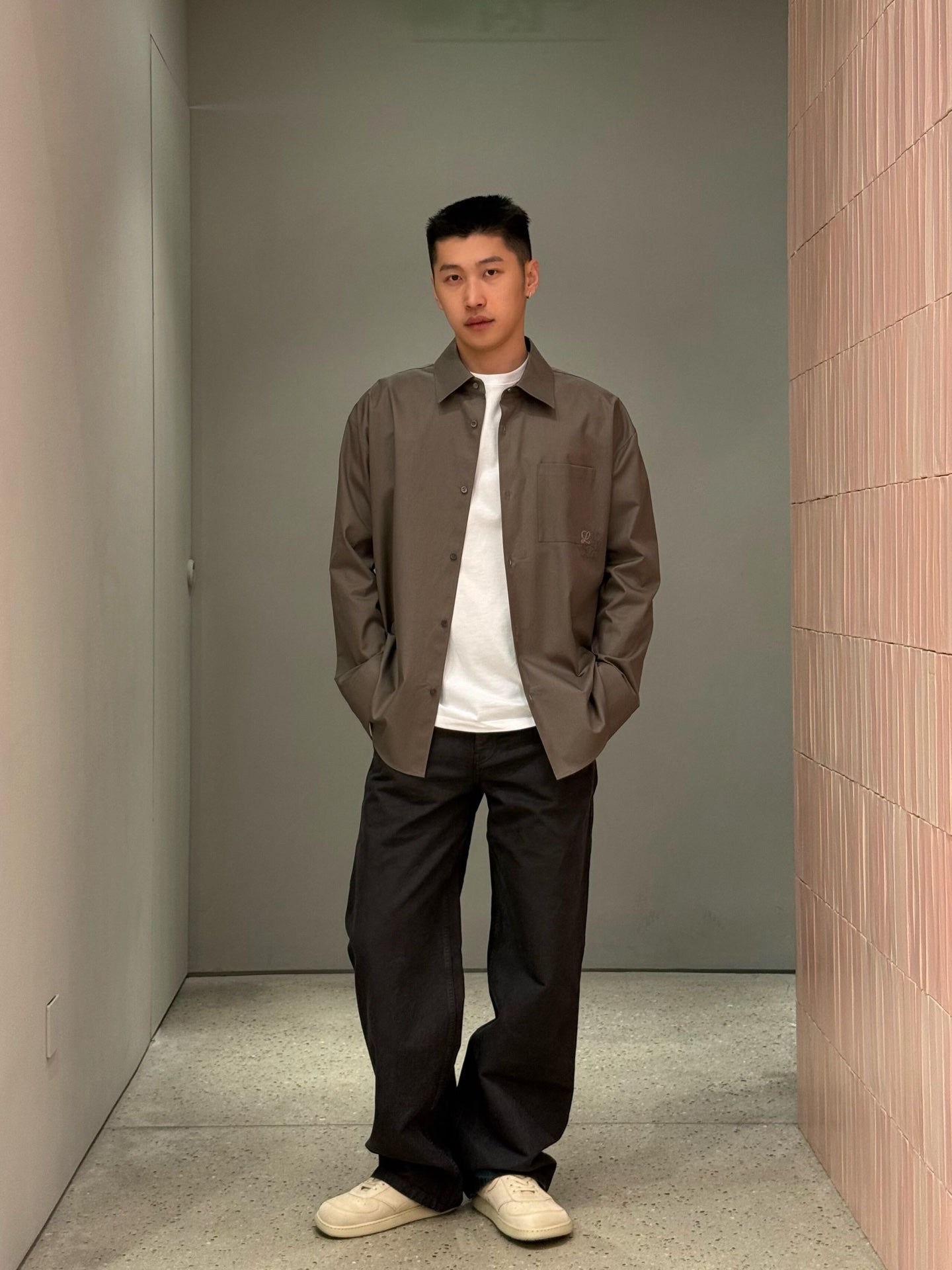 2026 New GS Two-Tone Embroidered Patch Pocket Shirt (CC944-B30)