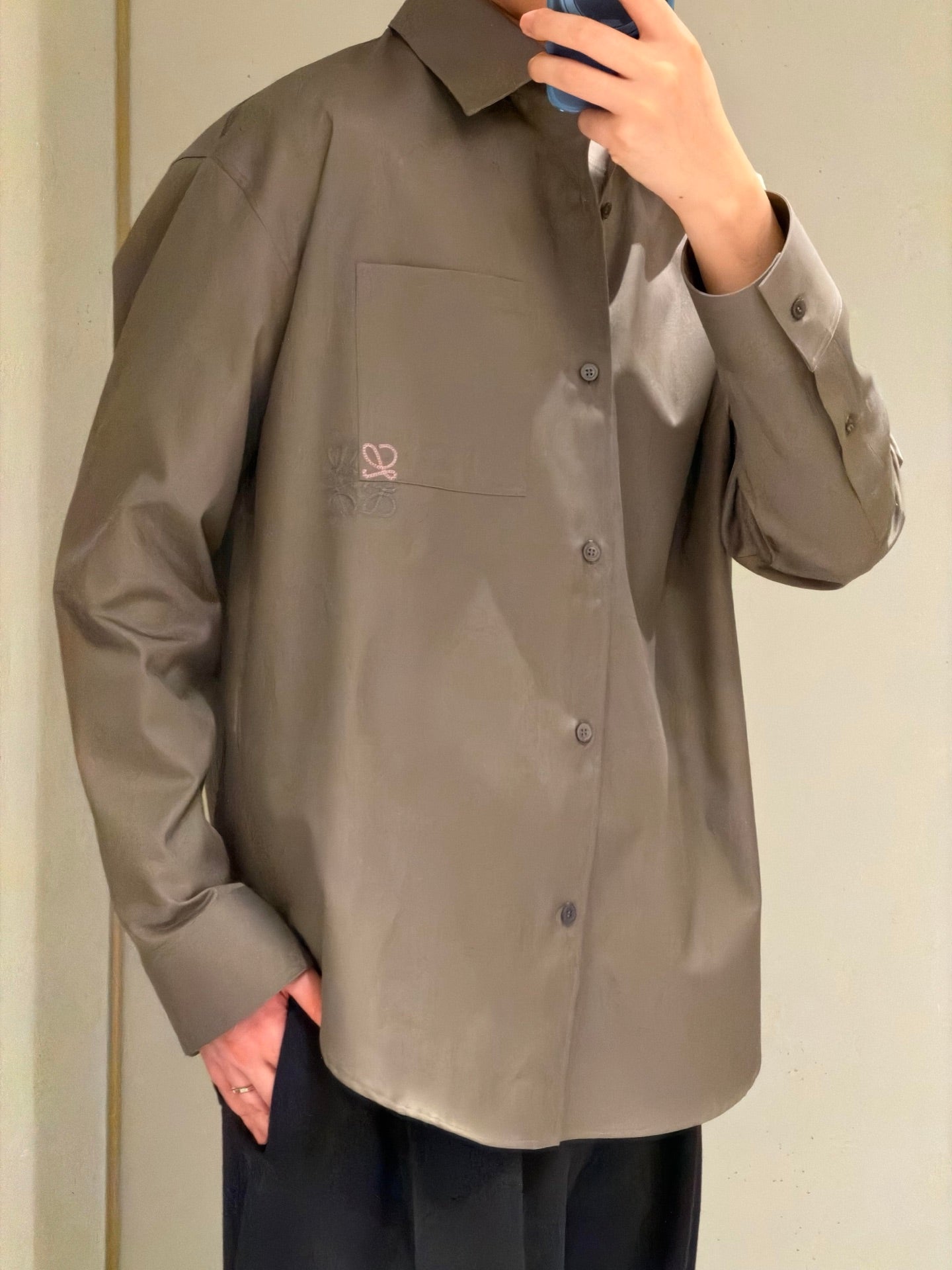 2026 New GS Two-Tone Embroidered Patch Pocket Shirt (CC944-B30)