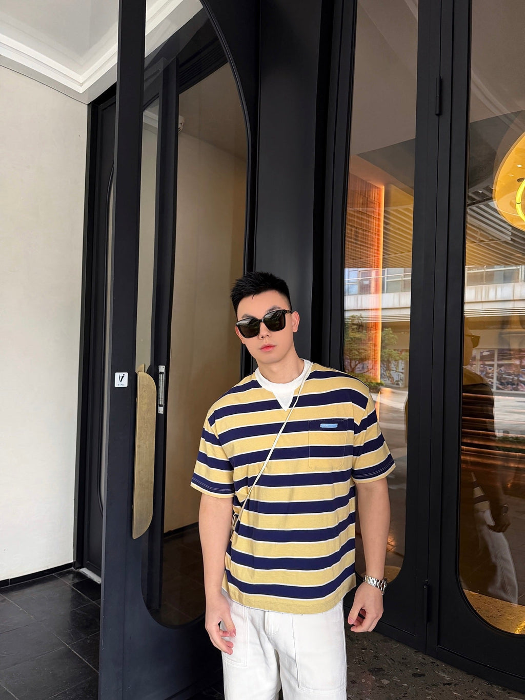 2026 New GS Striped Short-Sleeved T-Shirt with Pockets (CC952-A20)