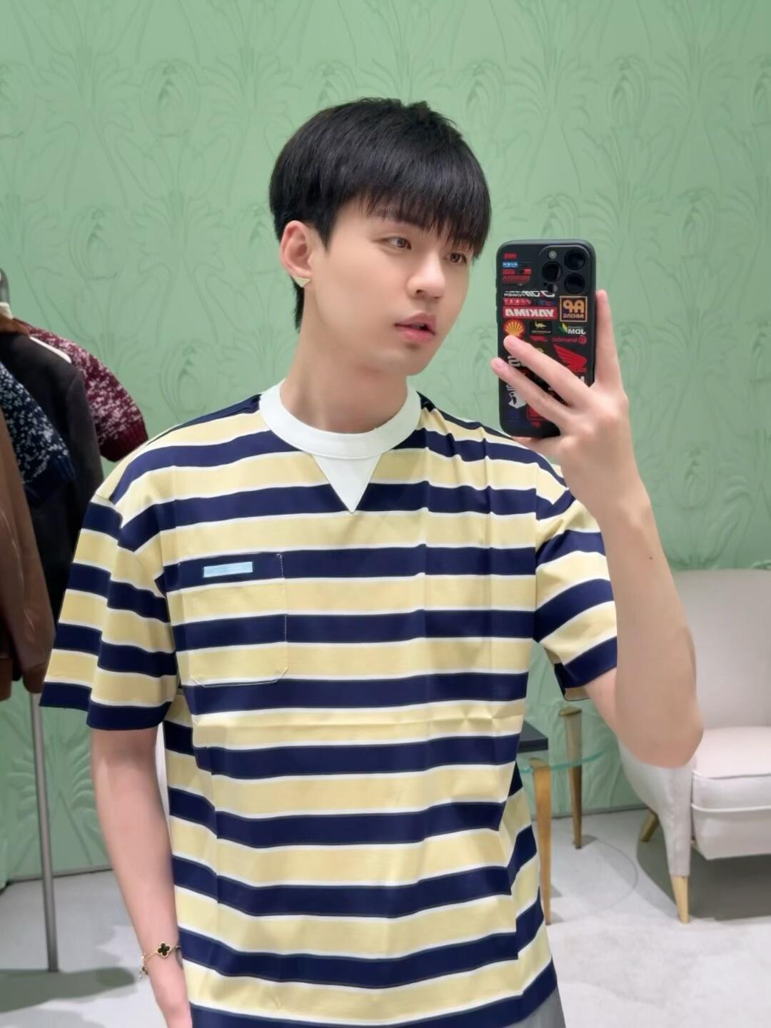 2026 New GS Striped Short-Sleeved T-Shirt with Pockets (CC952-A20)
