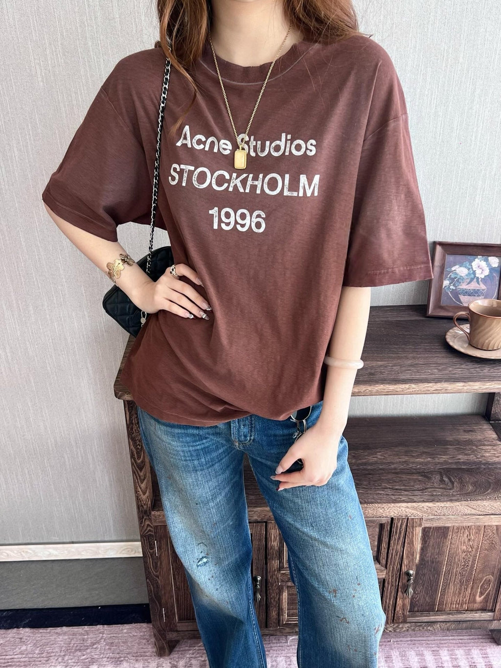 2026 New GS Short-Sleeved T-Shirt with Distressed Printed Logo (CC953-A15)