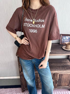 2026 New GS Short-Sleeved T-Shirt with Distressed Printed Logo (CC953-A15)