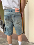 2026 New GS Ink-Washed Denim Shorts (CC956-B00)