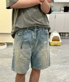 2026 New GS Ink-Washed Denim Shorts (CC956-B00)
