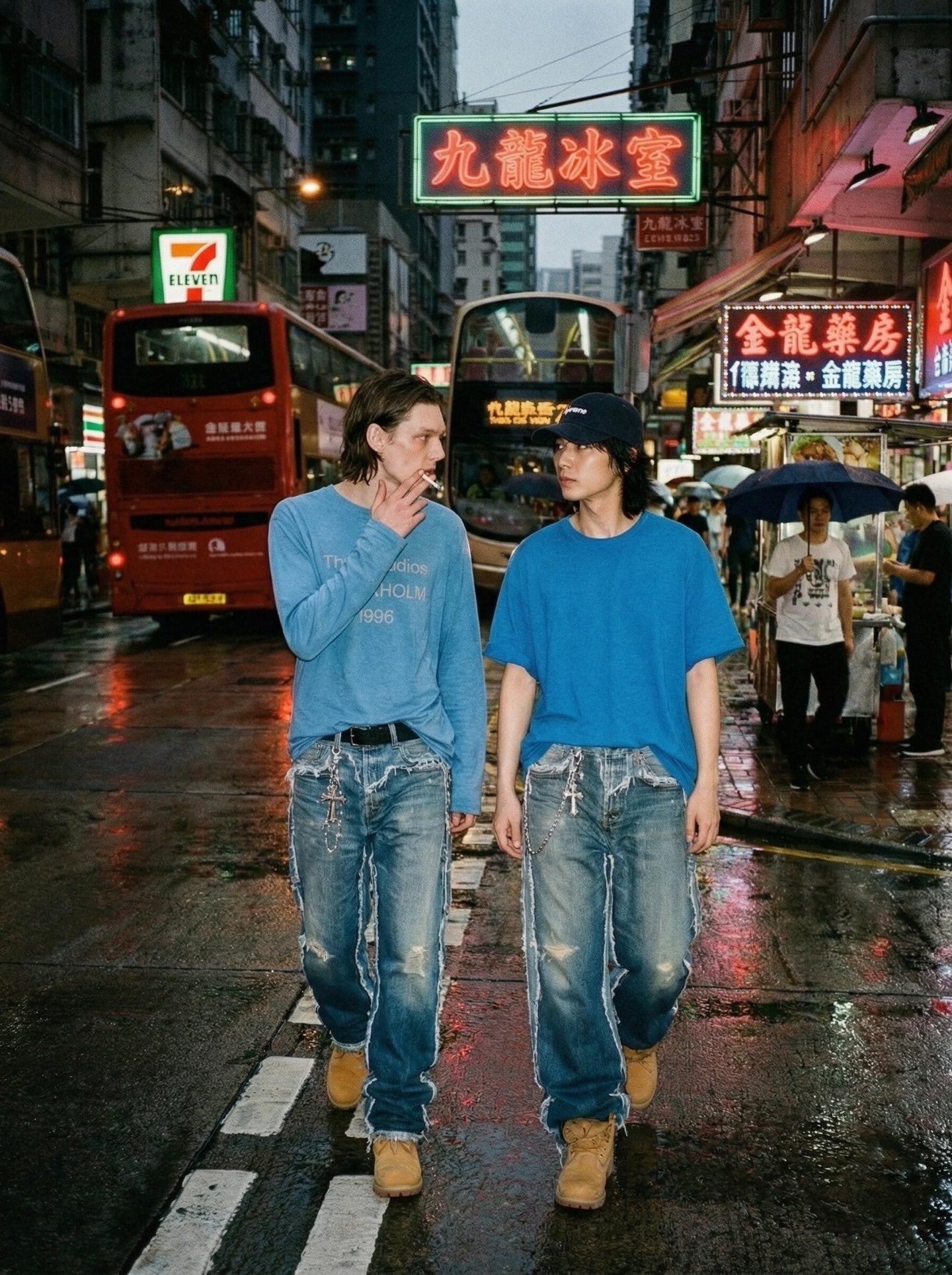 2026 New GS Optical Illusion Print Dyed Jeans (CC961-C05)