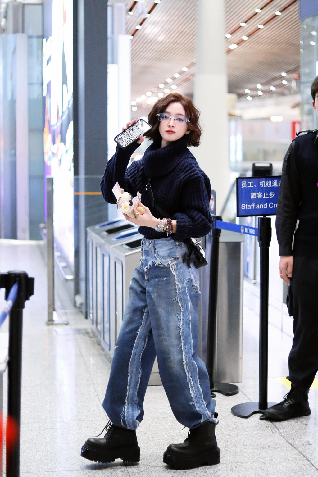 2026 New GS Optical Illusion Print Dyed Jeans (CC961-C05)