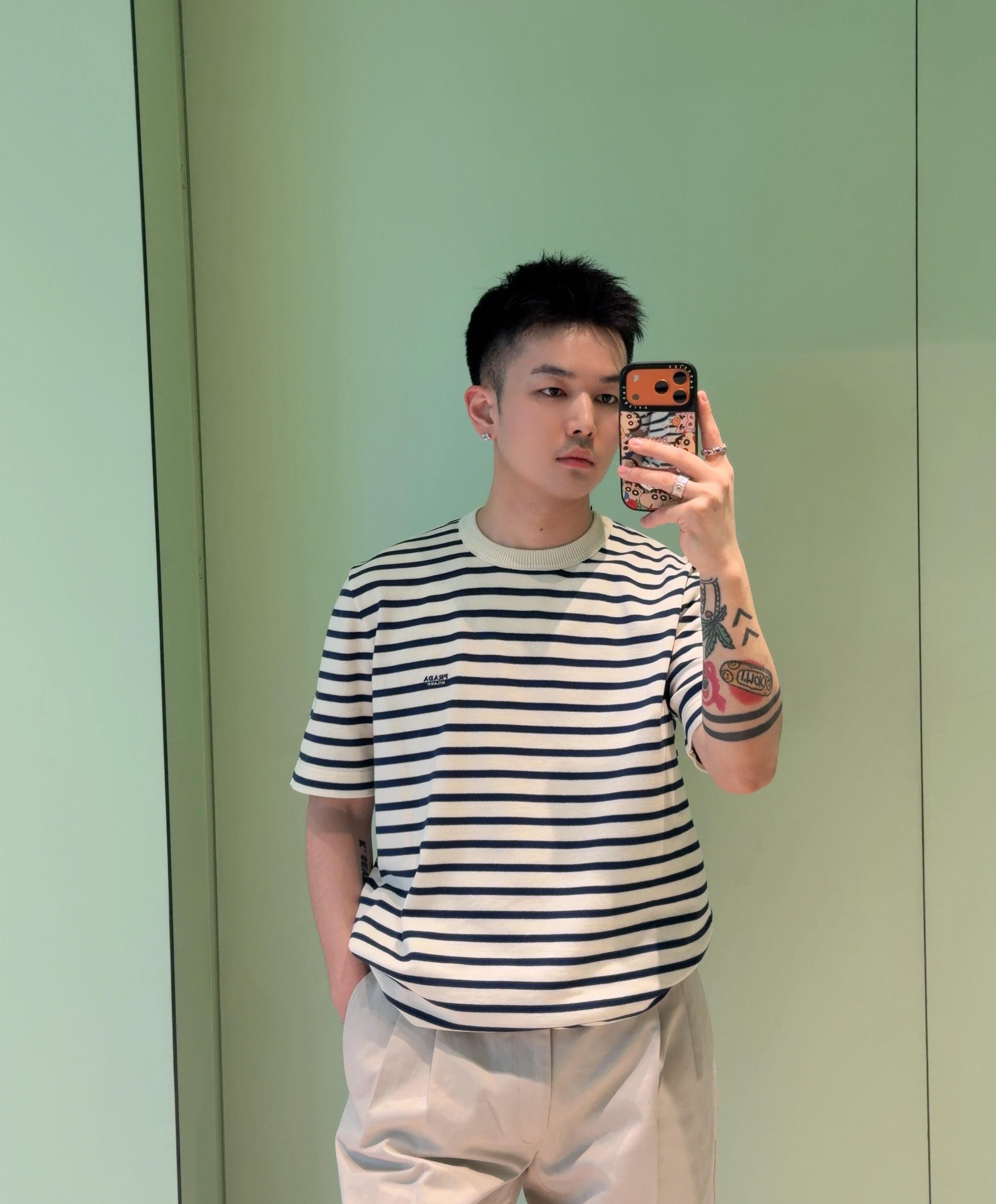 2026 New GS Embroidered Striped Short-Sleeved Jumper (CC965-A75)