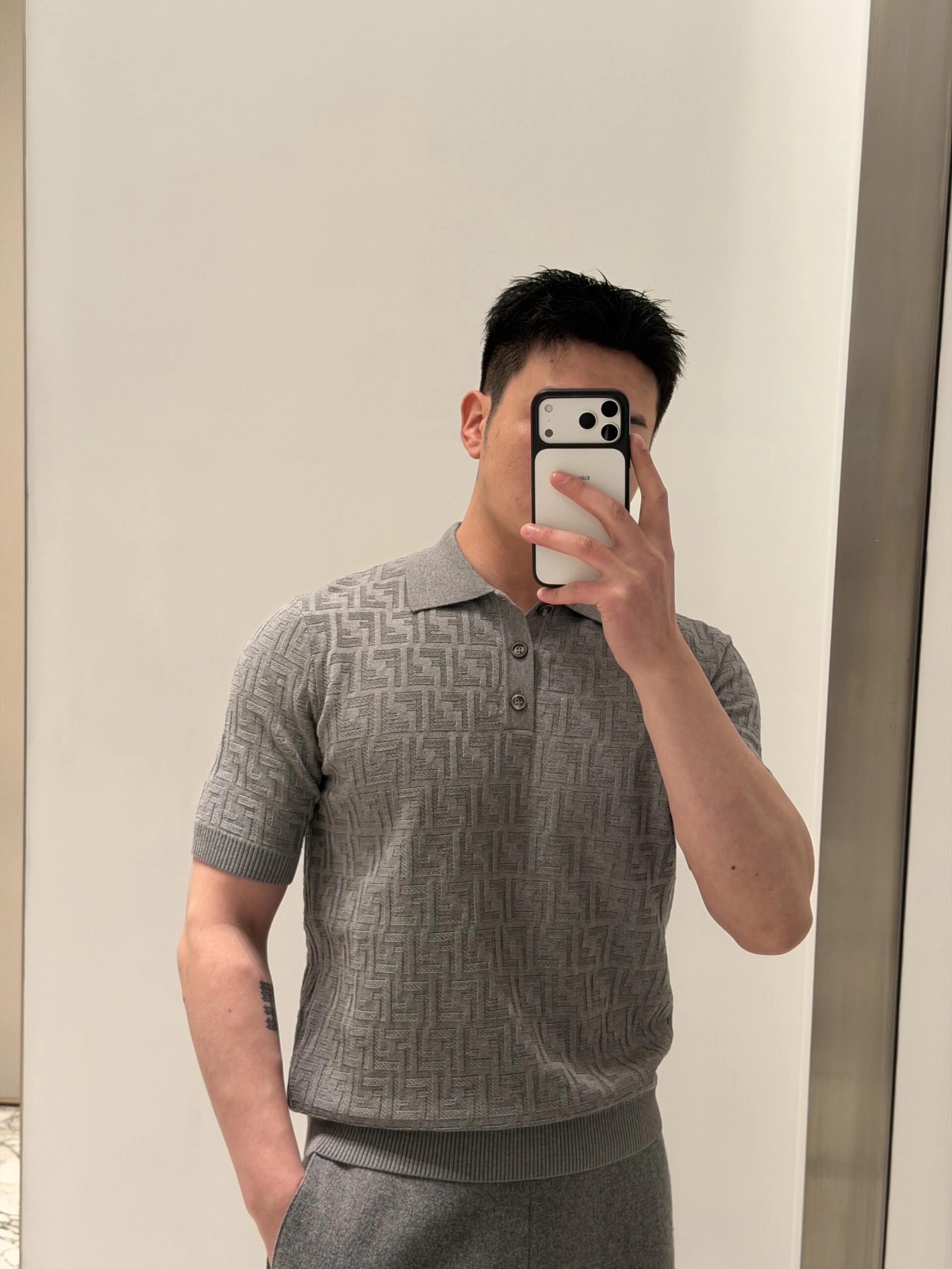 2026 New Arrival GS All-over Print Polo Neck Jumper (AA568-A75)