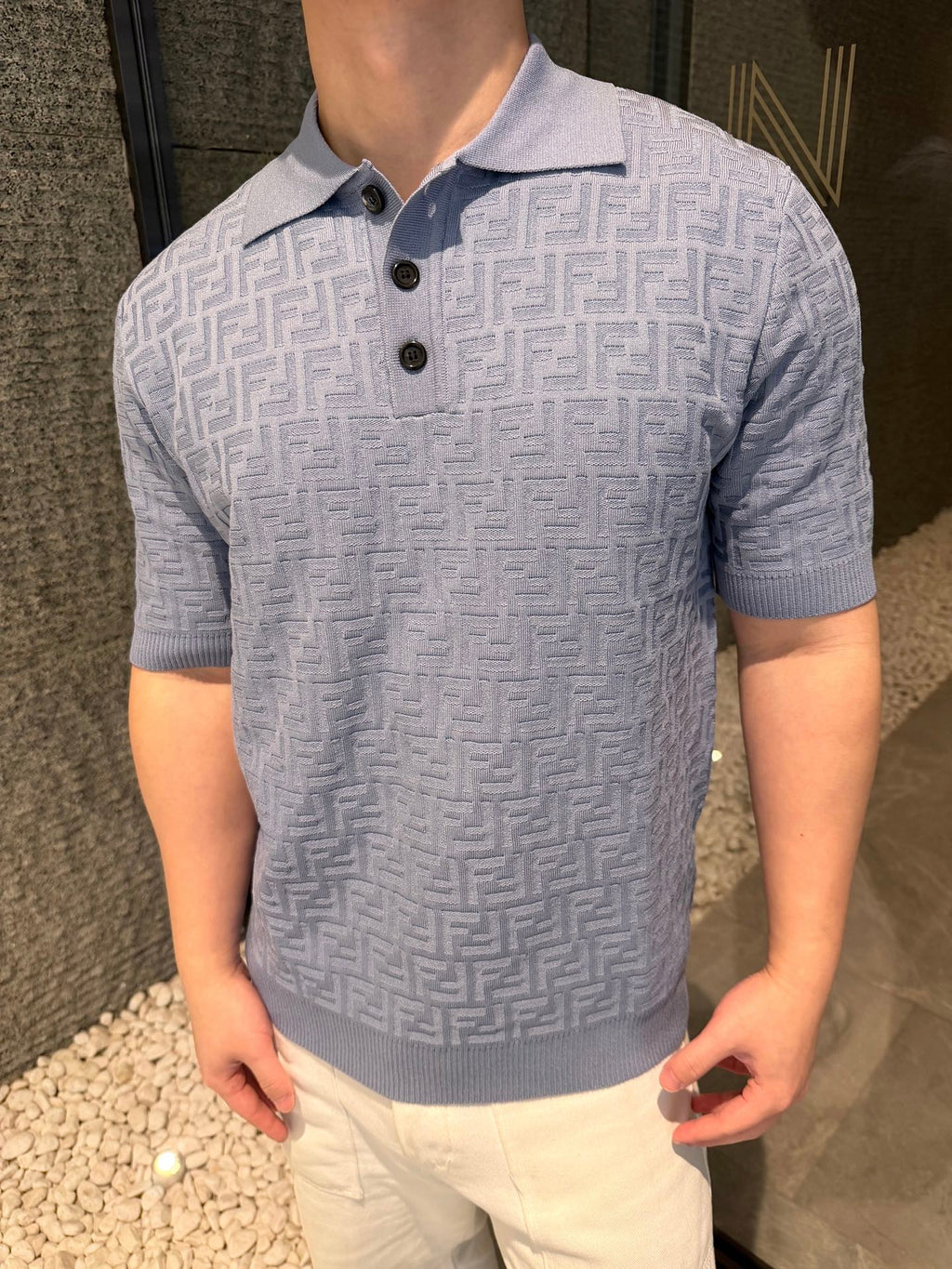 2026 New Arrival GS All-over Print Polo Neck Jumper (AA568-A75)