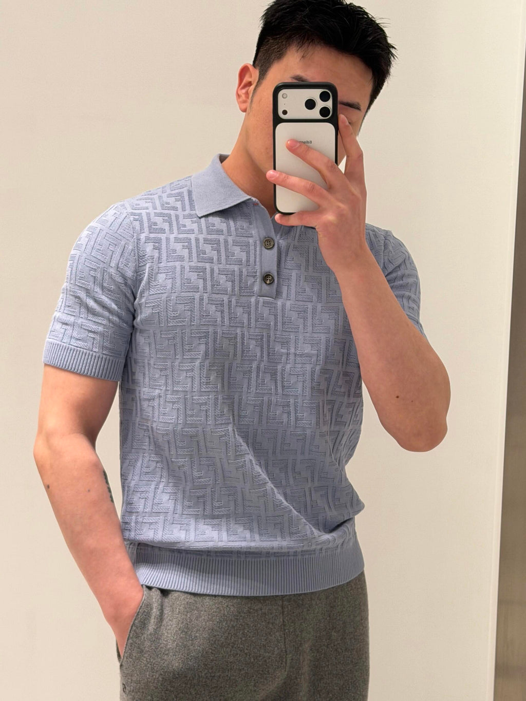 2026 New Arrival GS All-over Print Polo Neck Jumper (AA568-A75)